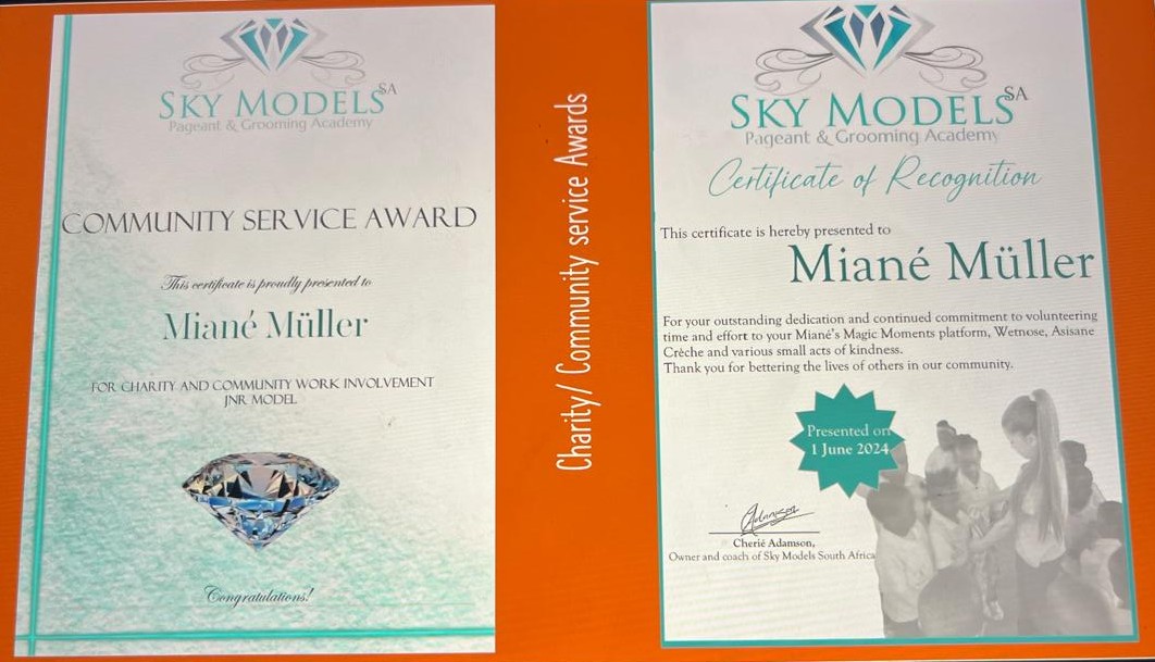 Miané Müller charity community recognition